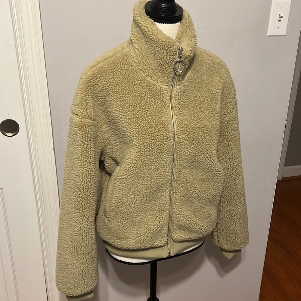 New Weworewhat Teddy Bomber Sherpa Jacket